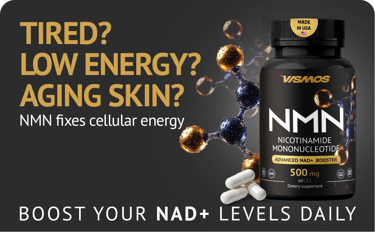 VISMOS NMN Supplement 500mg Capsule, 60 Capsules