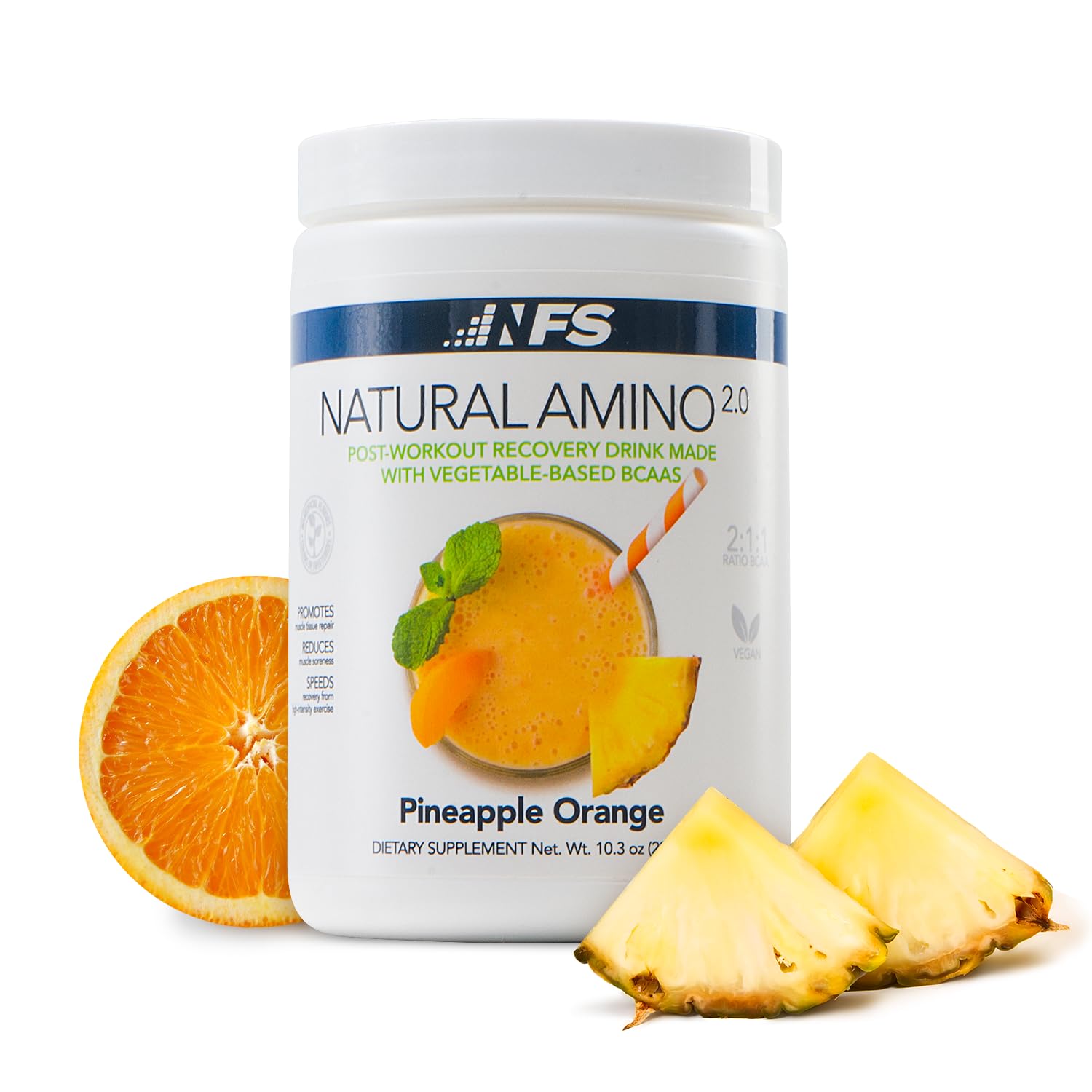 NF Sports Natural Amino 2:1:1 BCAAs Amino Acids Powder, 25 Servings