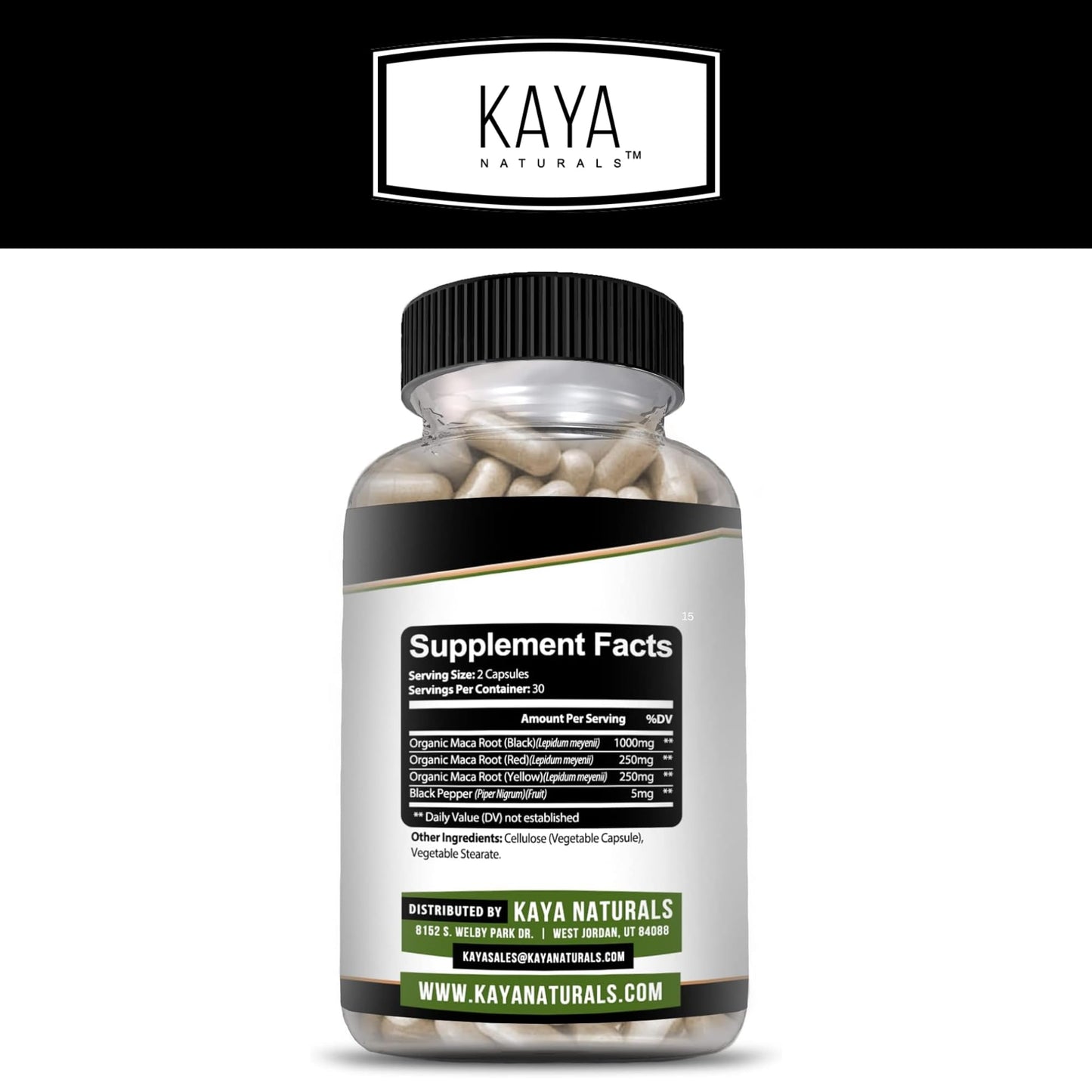 Kaya Naturals MACA Plus Capsules 60 Count