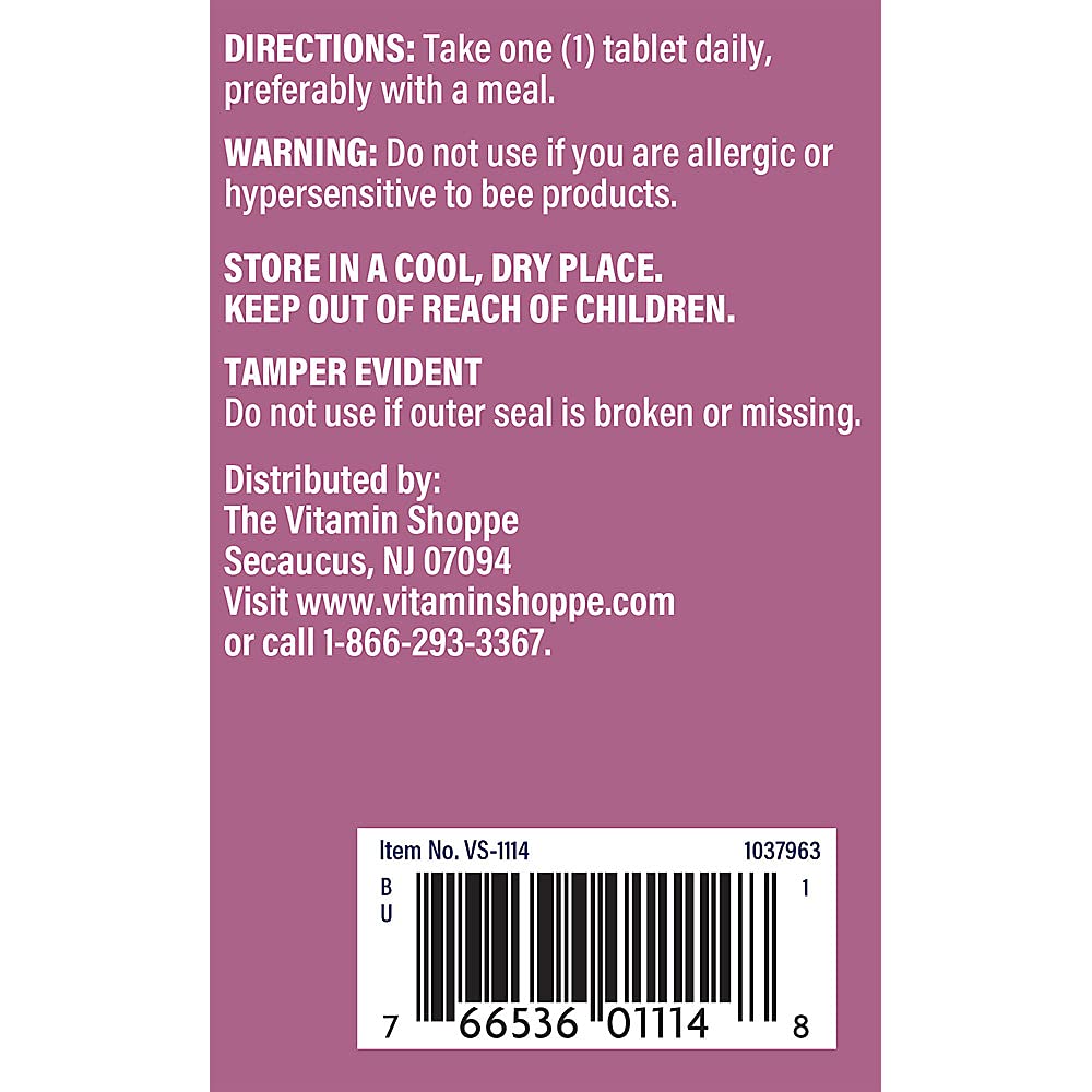 The Vitamin Shoppe Bee Pollen Complex 1000mg Tablets 300