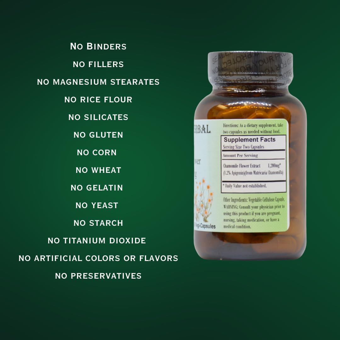Barlowe's Herbal Elixirs Chamomile Flower Extract Capsules 60 Count
