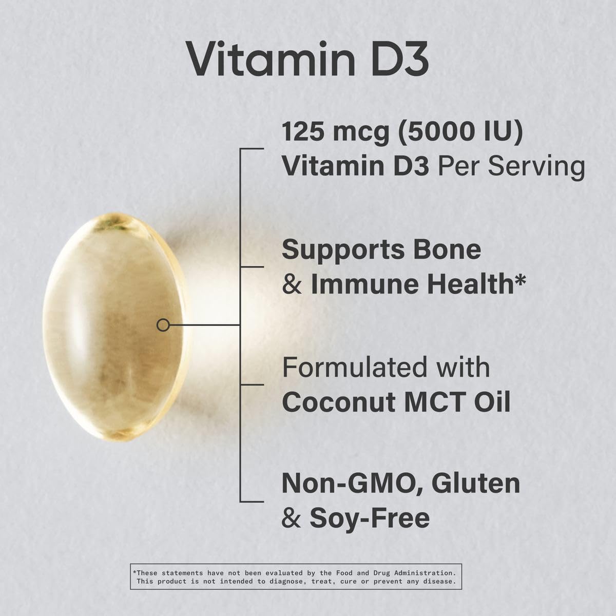 Sports Research Vitamin D3 5000 IU with Coconut MCT Oil Softgels 360