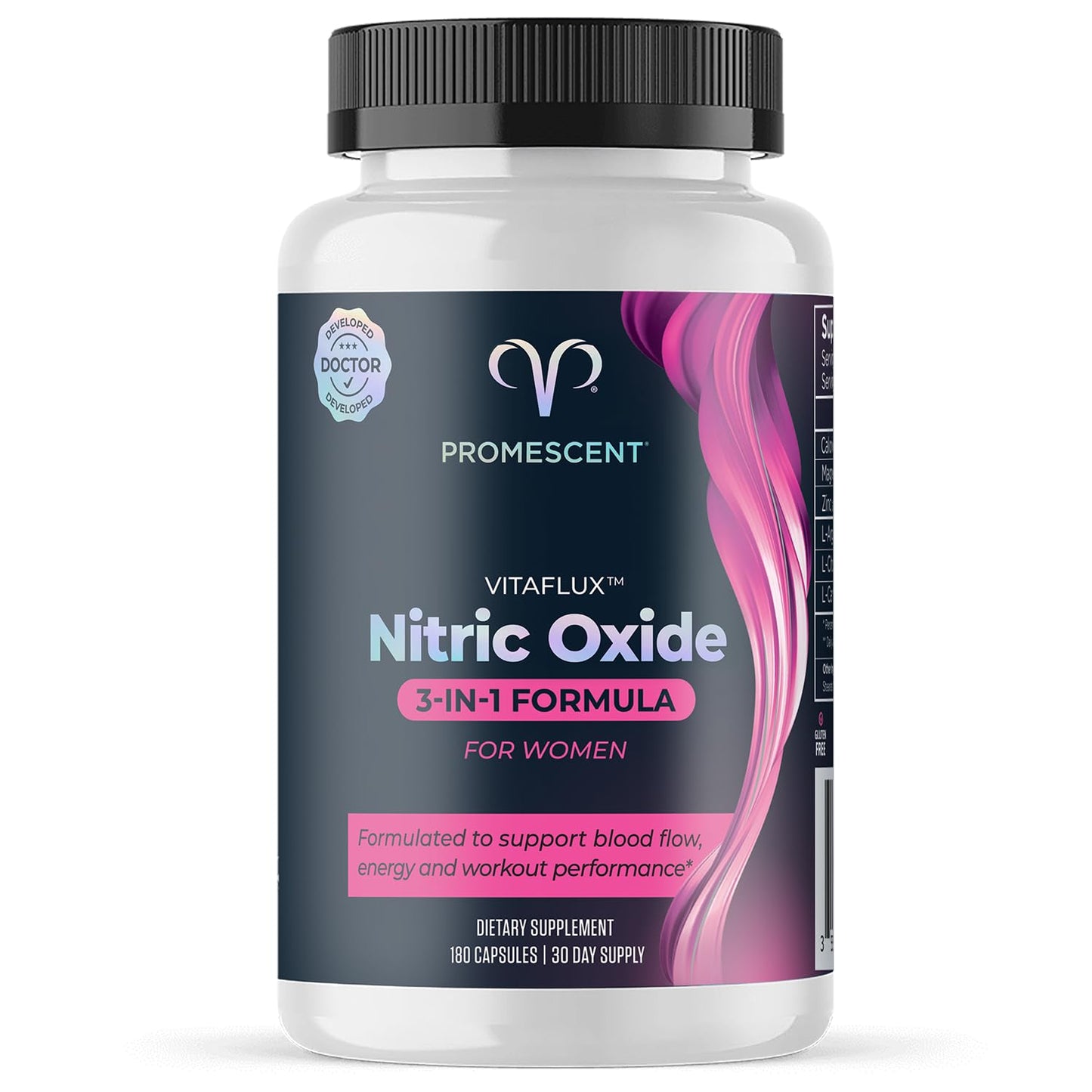 Promescent VitaFLUX Triple Power Nitric Oxide Supplement for Male Performance + VitaFLUX Women's Nitric Oxide Booster Supplement, 360 Capsules