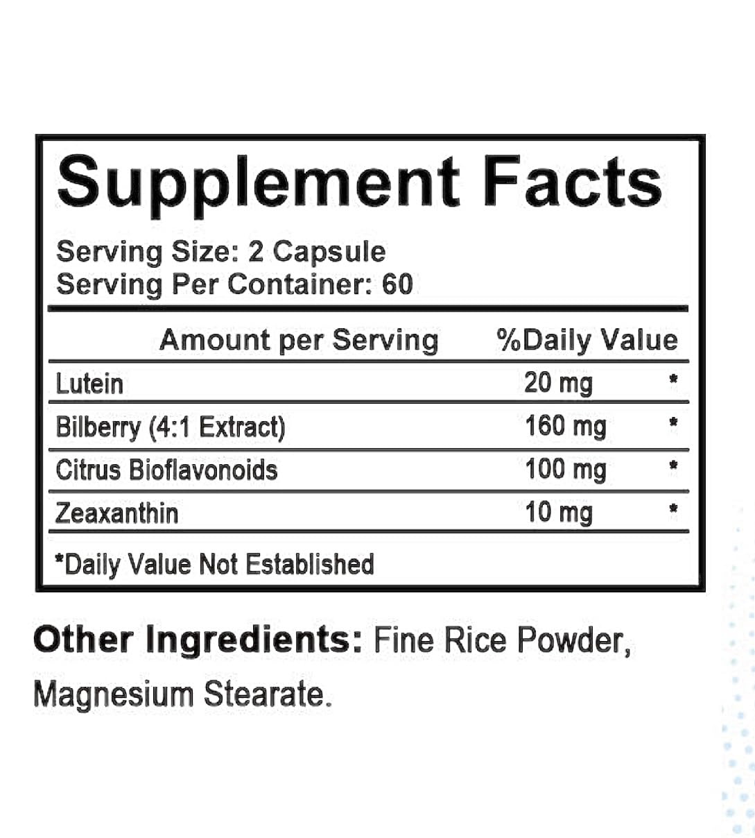 TheraSuva Advanced Eye Health Supplement with Lutein, Zeaxanthin, Bilberry & Citrus Bioflavonoids Softgels 120