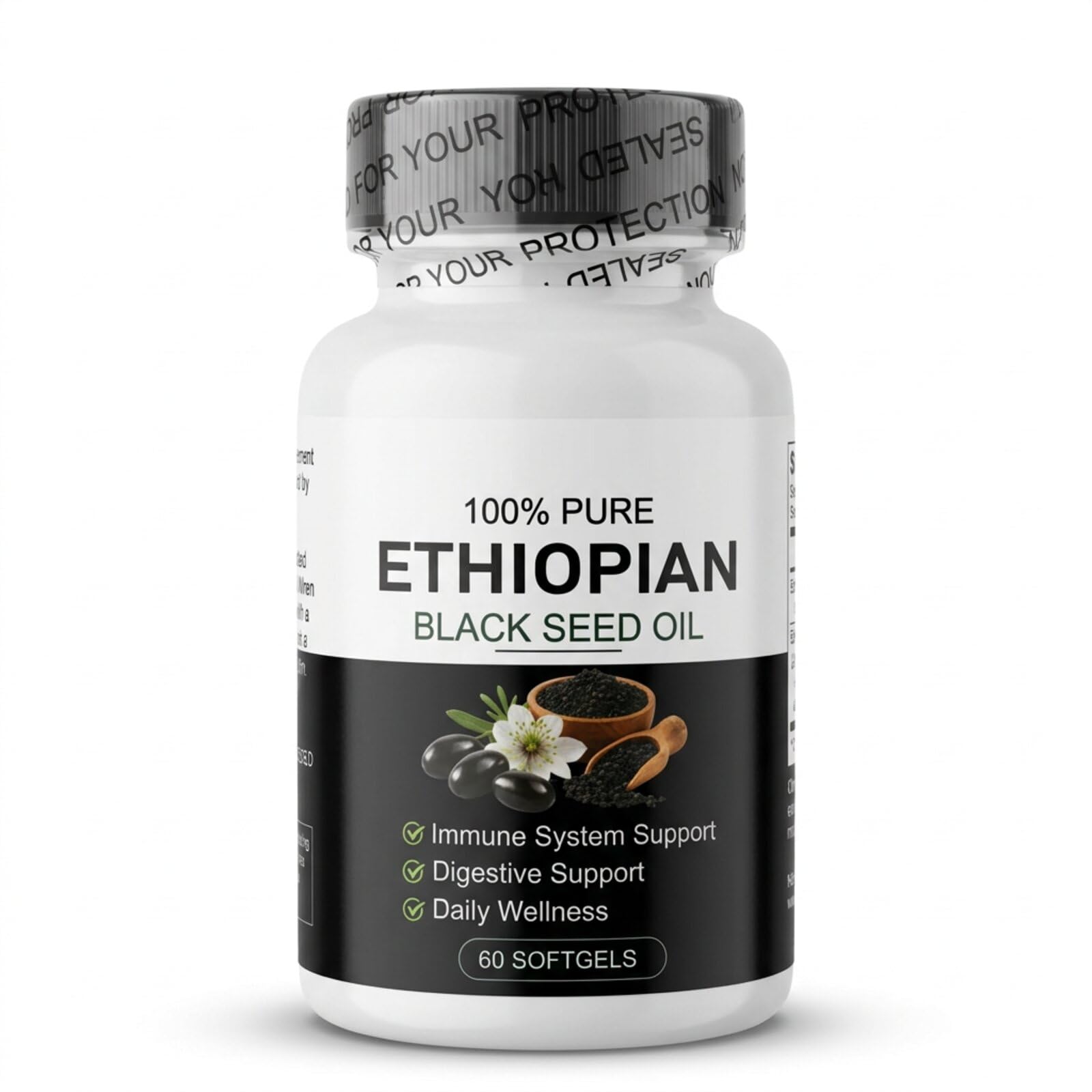 YATIME Ethiopian Black Seed Oil Softgels 60 Count