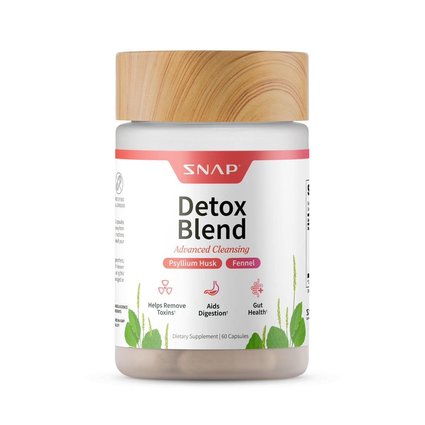 Snap Supplements Detox Blend to Support Gut Health 60 Capsules