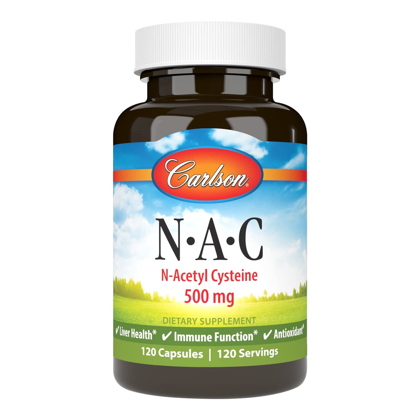 Carlson N-Acetyl Cysteine 500 mg Capsules, 120 Count