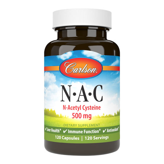 Carlson N-Acetyl Cysteine 500 mg Capsules, 120 Count