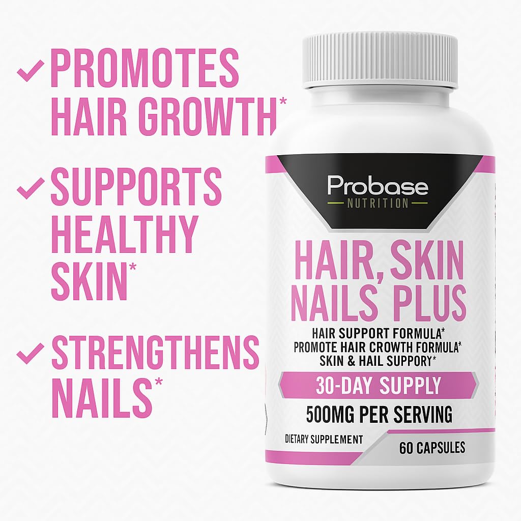 Probase Nutrition Hair, Skin and Nails Plus Capsules, 60 Count