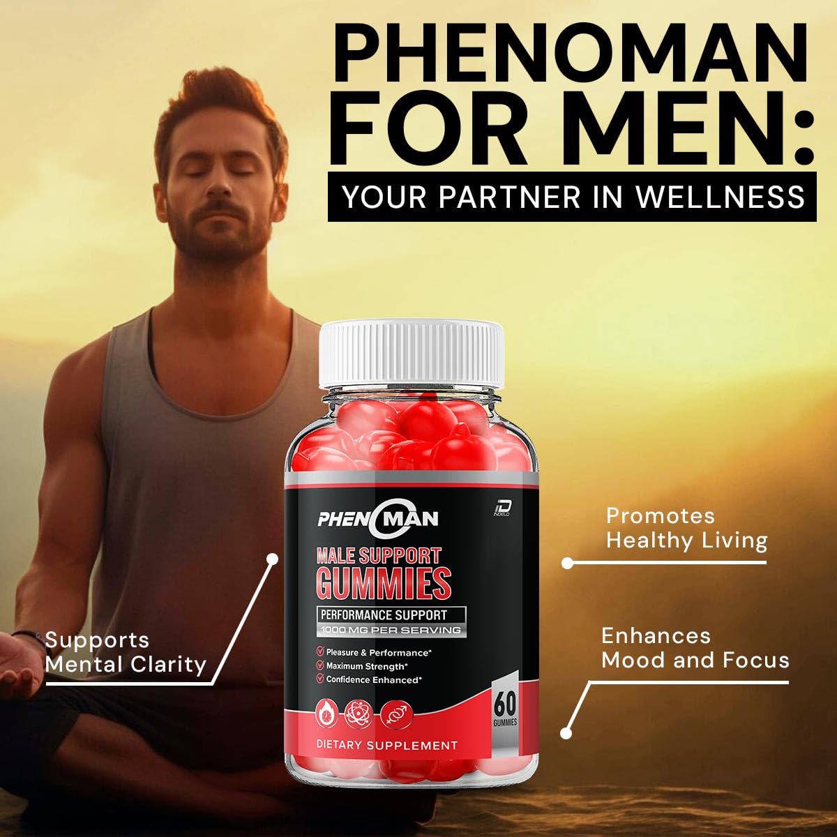 Indelo Phenoman for Men Gummies 60 Count