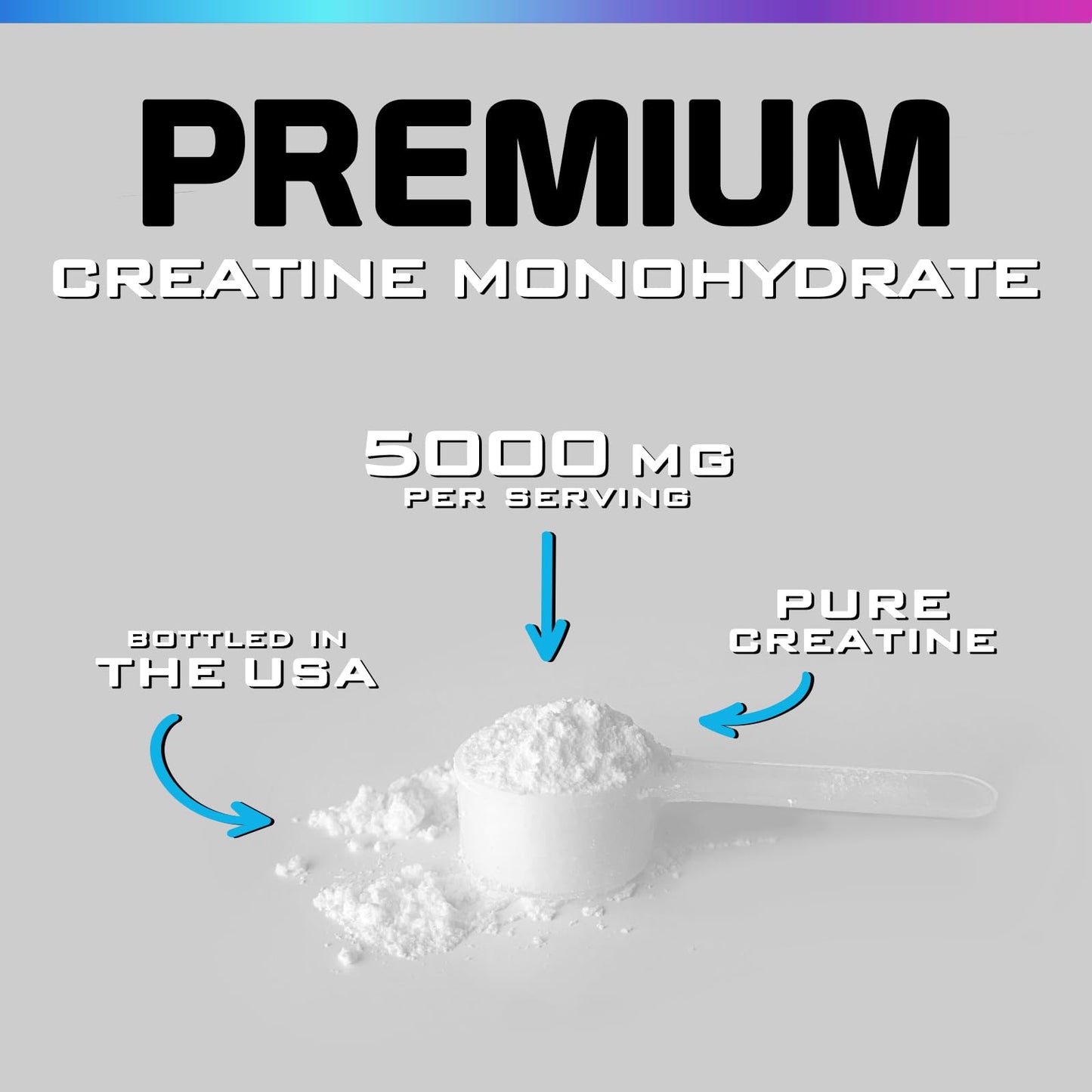 Nature's Peak Creatine Monohydrate 5000mg Per Serving Powder, 10.6 oz