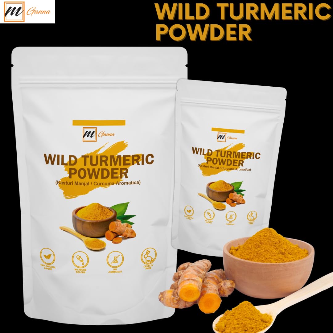 mGanna 100% Natural Pure Wild Turmeric Curcuma Aromatica Powder for Skin Care, 8.0072