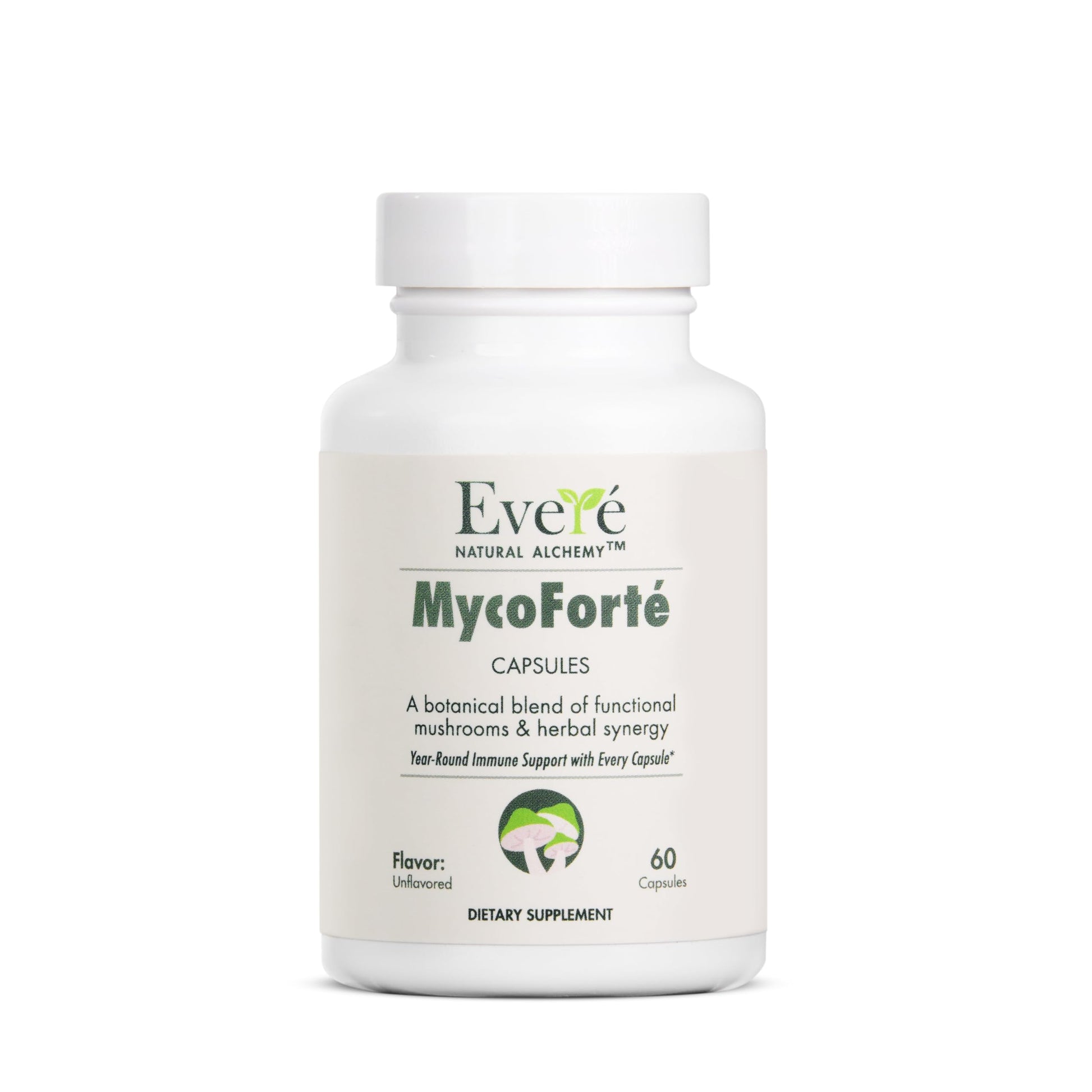 The EverÉ Natural Alchemy MycoForté Mushroom Immune Support Capsules, 60 Count