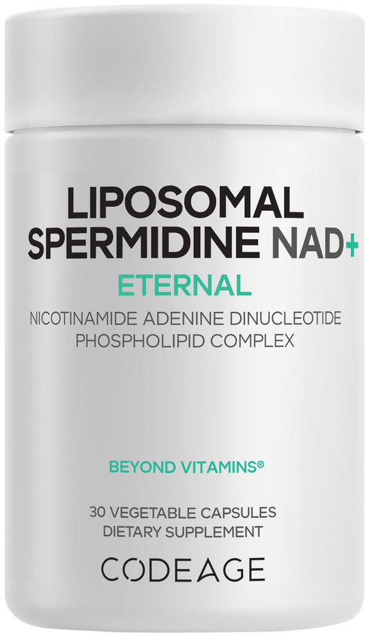 Codeage Liposomal Spermidine NAD+ Spermidine Supplement 30 Capsules