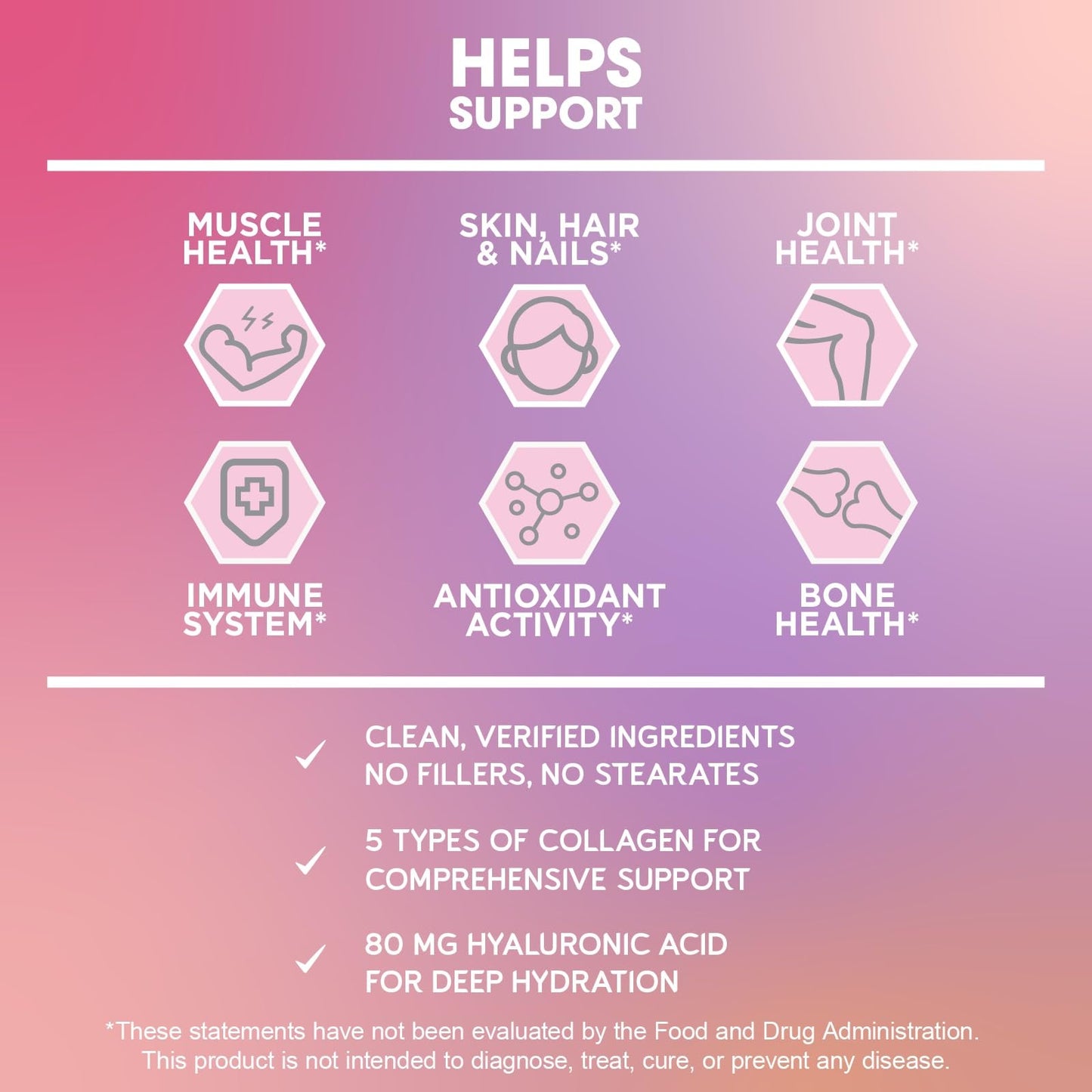 BioEmblem Beauty Collagen - Multi Collagen Complex, Hyaluronic Acid, Vitamin C & Biotin - Bovine, Fish, Chicken Bone Broth & Eggshell Membrane Sources Powder, 11.6 oz