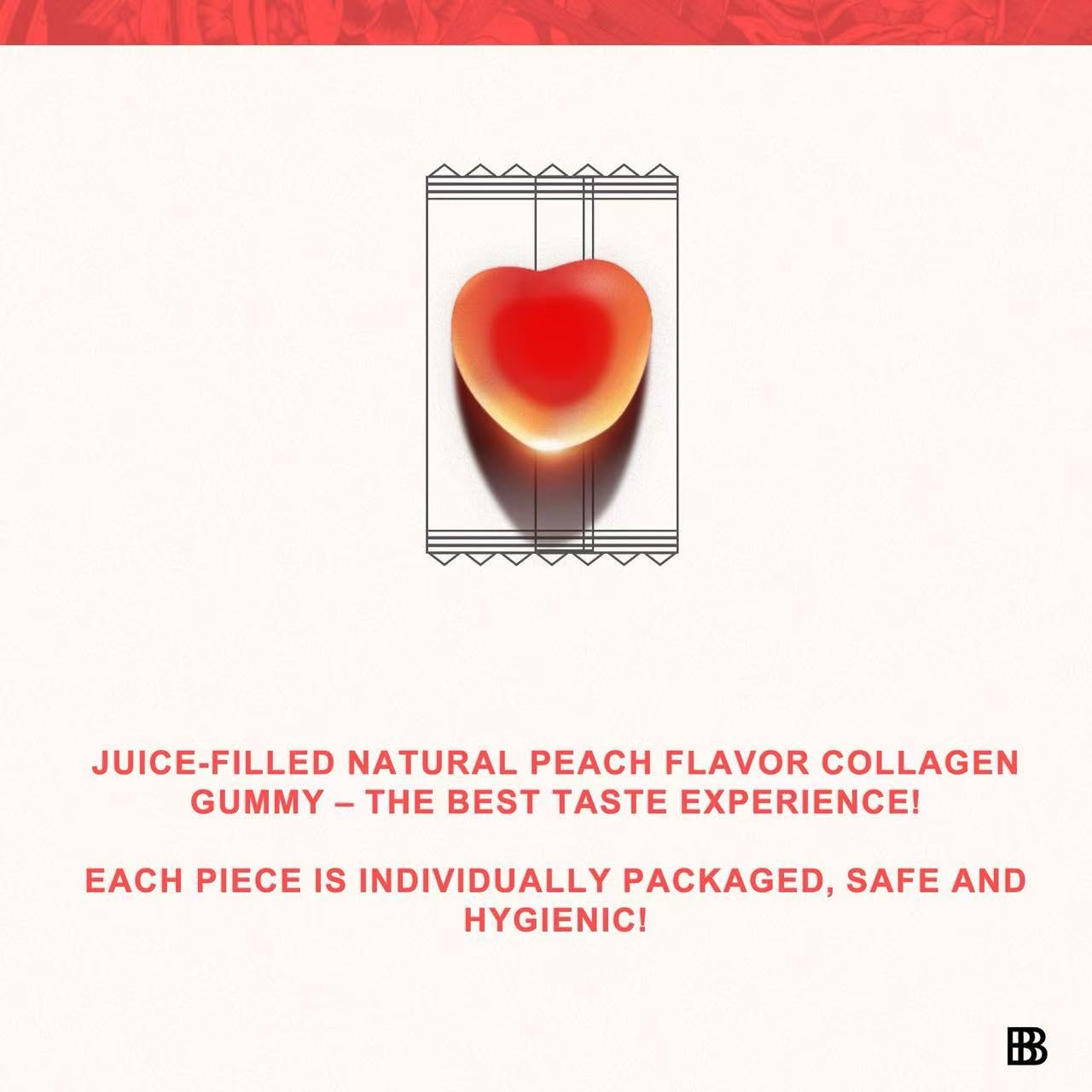 BloomBorn Collagen Gummy Peach Flavor - 30 Gummies