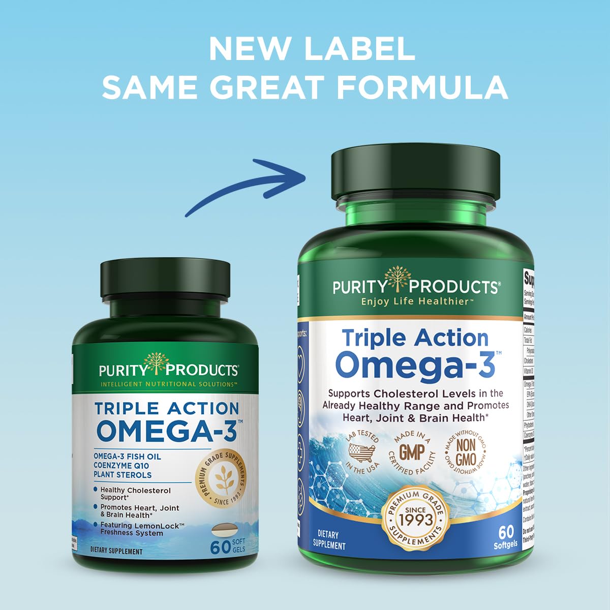 Purity Products Triple Action Omega-3 Super Pill 60 Softgels