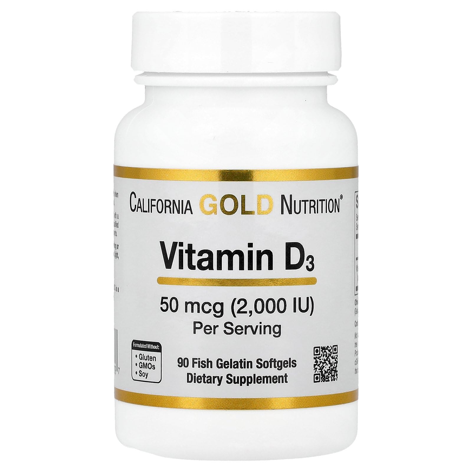 California Gold Nutrition Vitamin D3 Softgel 1 Count