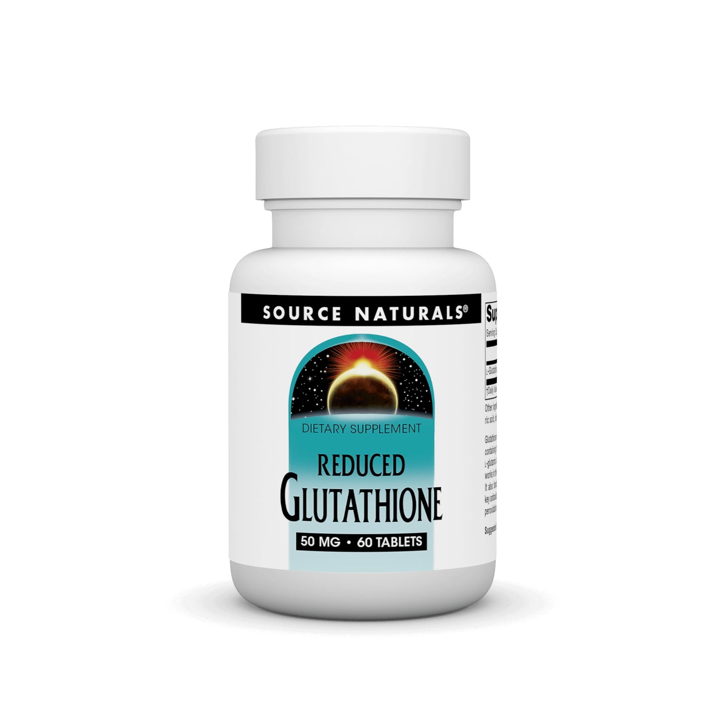 Source Naturals Reduced Glutathione 50 mg Tablet, 60 Tablets