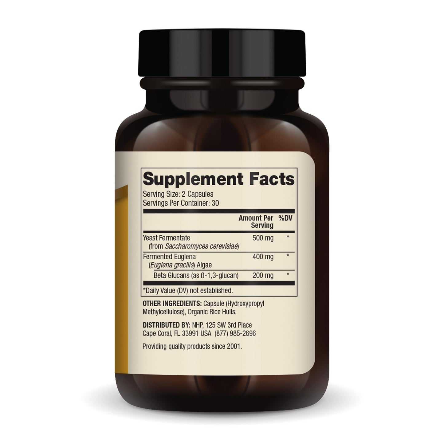 Dr. Mercola Fermented Beta Glucans - Immune System Support - Beta-1,3-Glucan & EpiCor Yeast Fermentate 60 Capsules