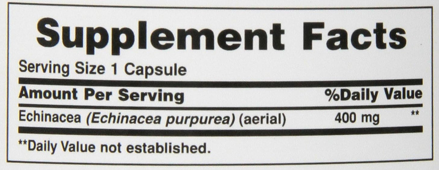 Nature's Bounty Echinacea 400 mg Capsules, 600 Count