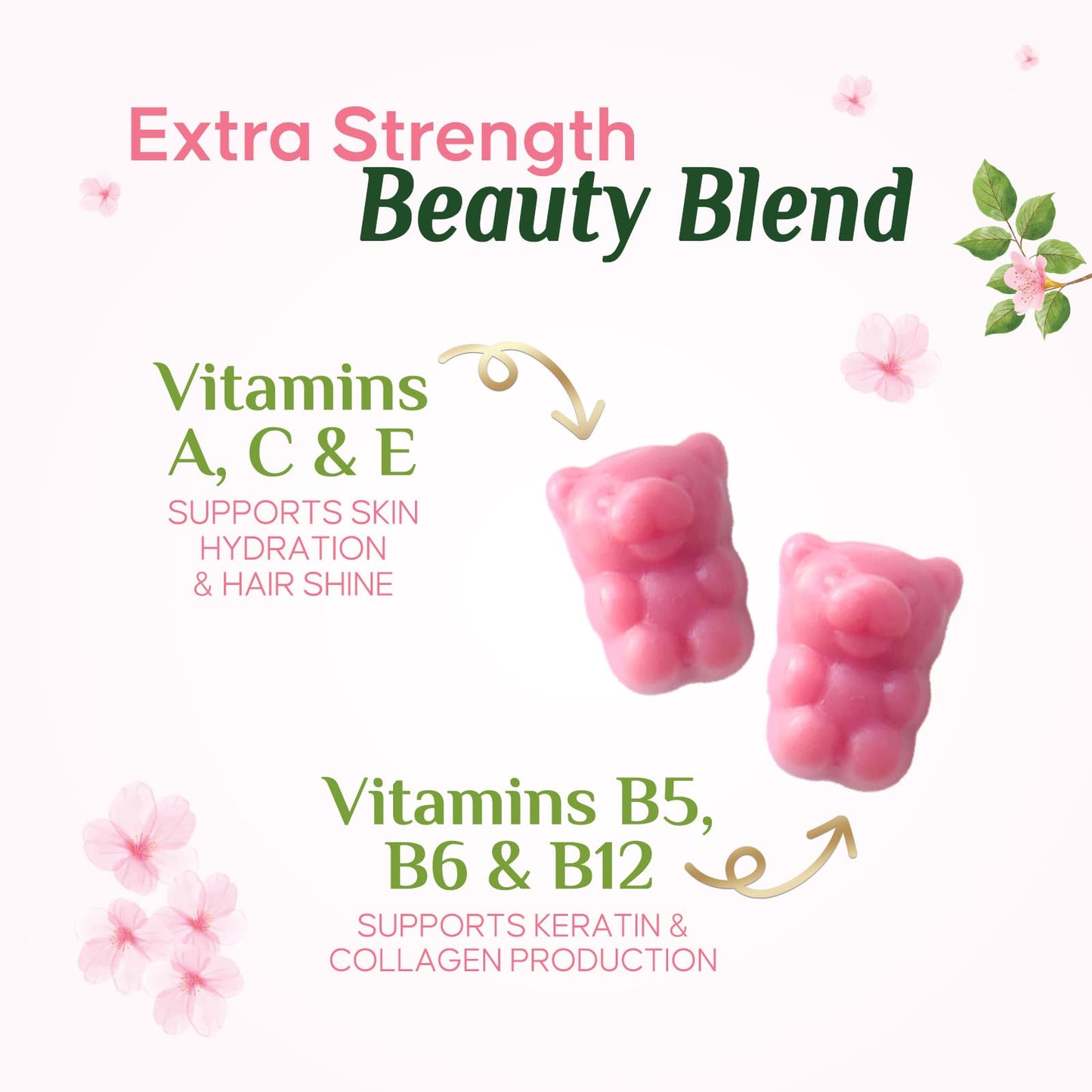Nature's Nutrition Hair Vitamins with Biotin 5000 mcg Gummy, 60 Gummies