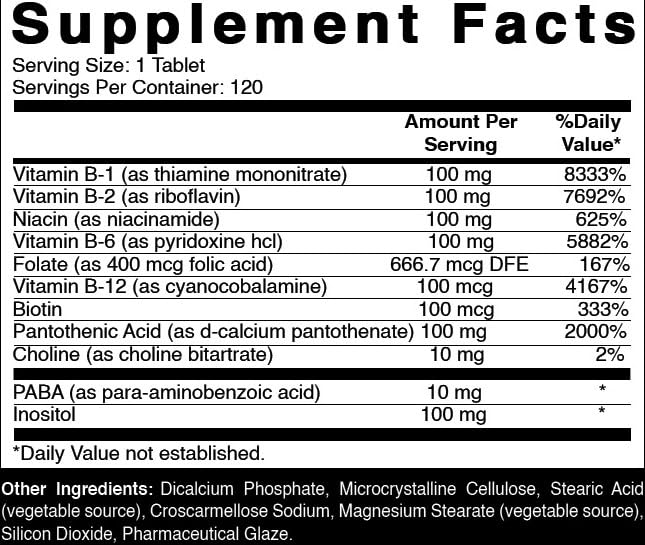 Oxify B-100 Complex 120 Tablets