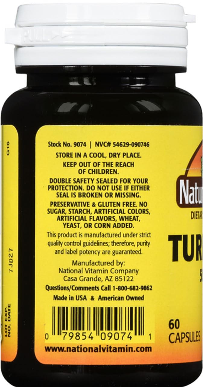 Xllent Nature's Blend Turmeric 500mg Capsules, 2 Count
