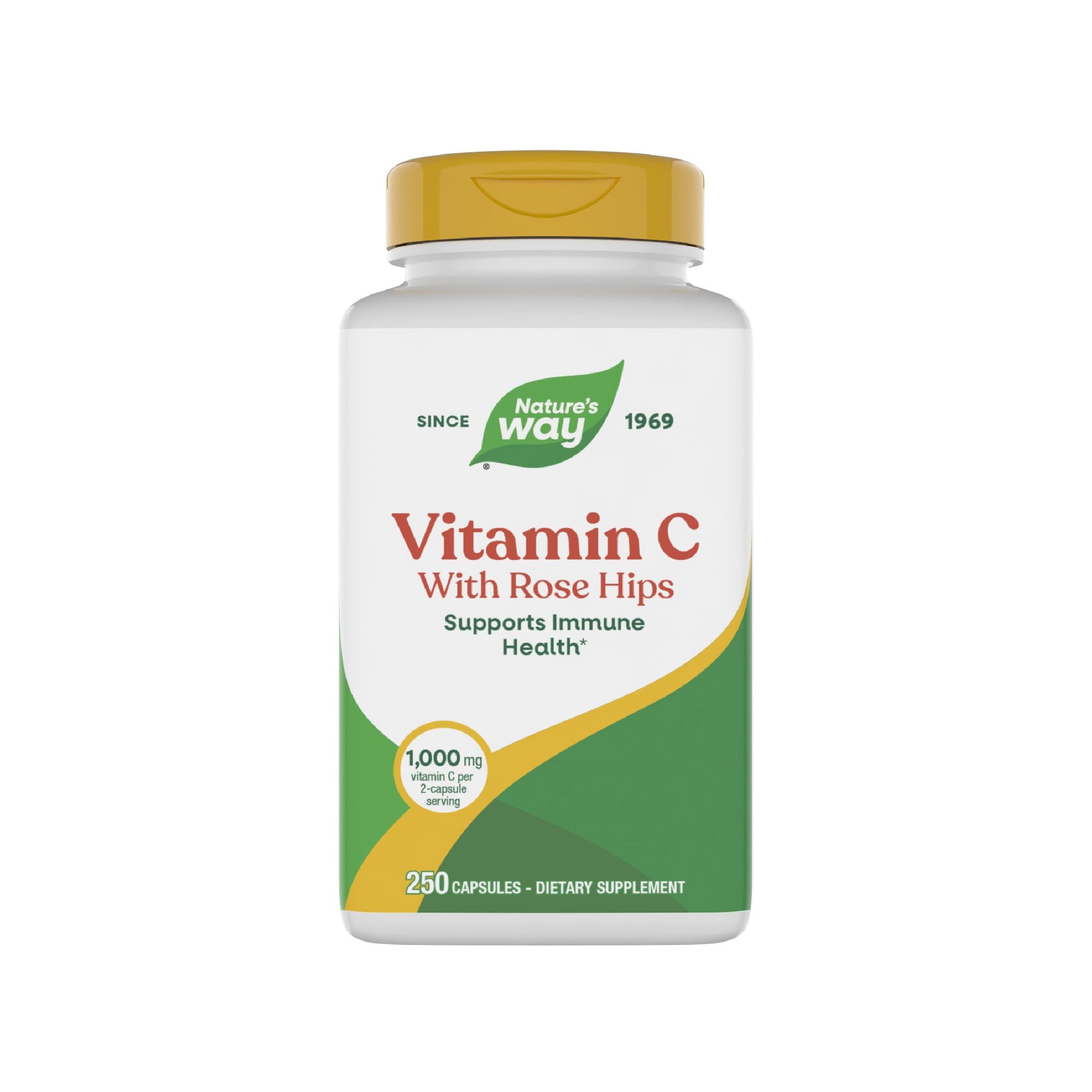 Nature's Way Vitamin C with Rose Hips Capsules, 250 Count