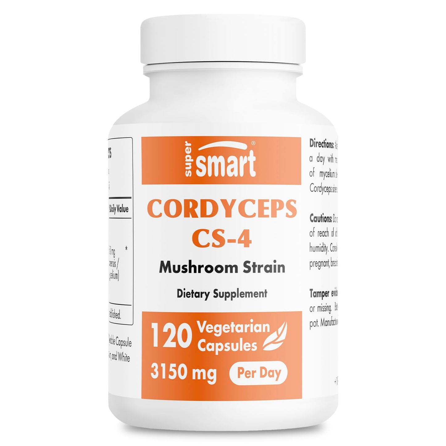 Supersmart Cordyceps Cs-4 3150mg per Day (High Strength) Capsules, 120 Count