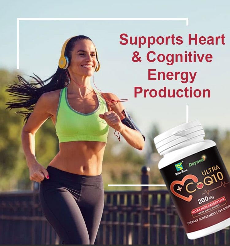 FARWIX CoQ10 200mg Softgels with Vitamin E, Heart & Energy, 100 Count