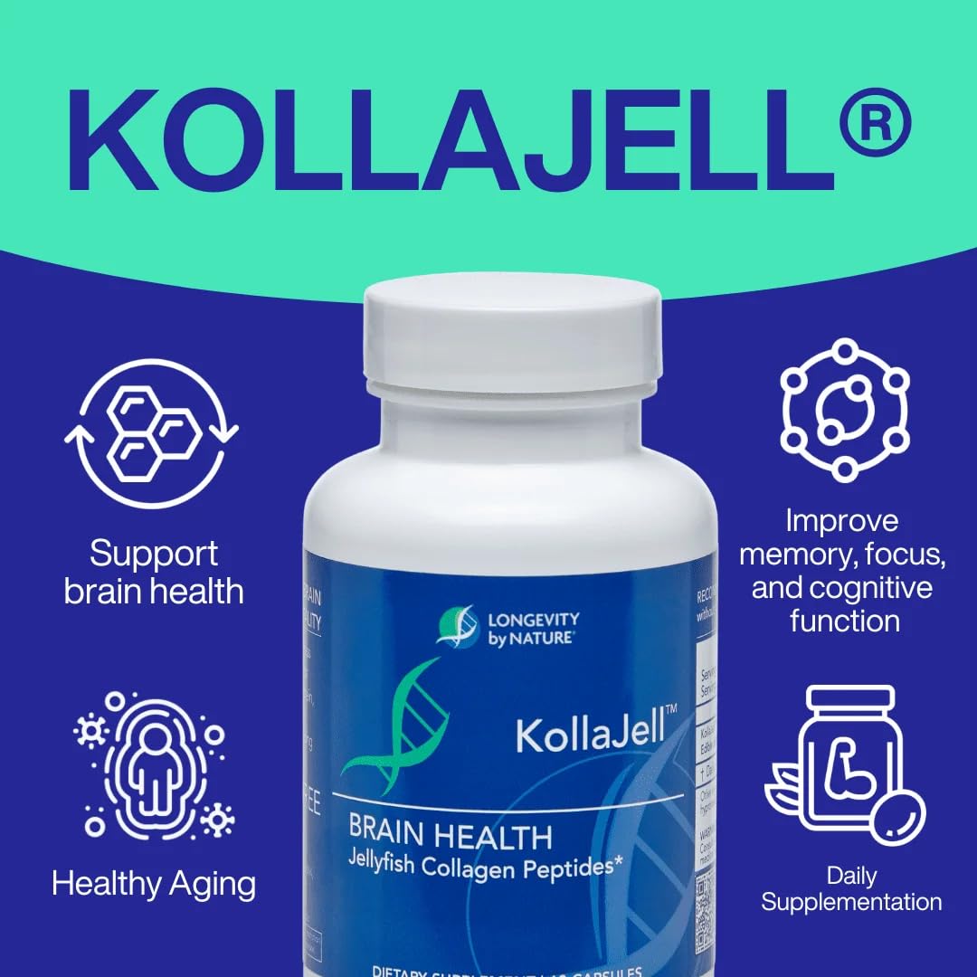 Longevity by Nature KollaJell Brain Supplement Capsules 60 Count