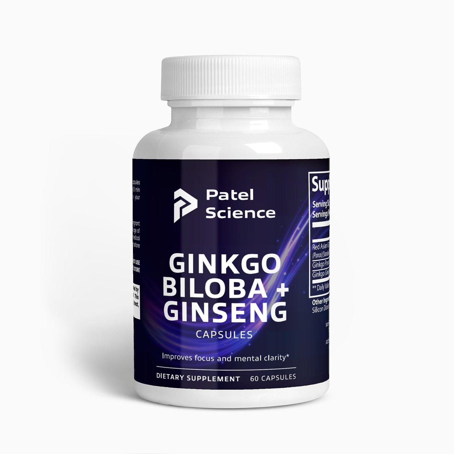 Patel Science Ginkgo Biloba + Ginseng Powder 0.25 Ounce