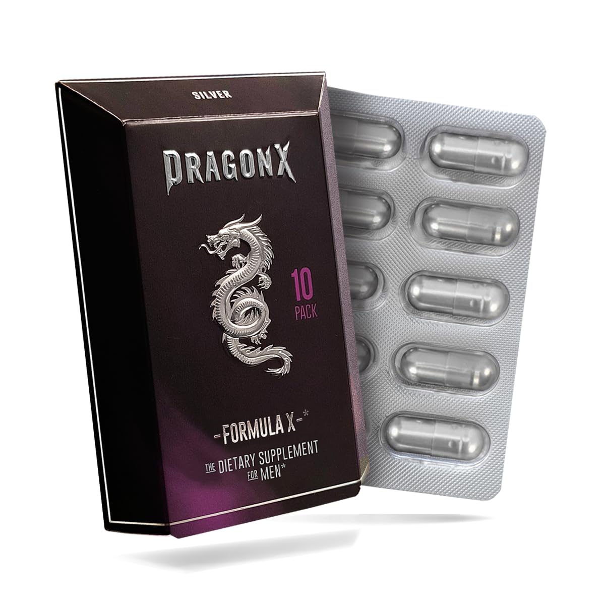 DRAGONX Silver Male Supplement for Stamina & Drive, Fast Acting, 1 Capsule