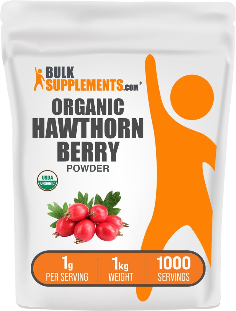 BulkSupplements Organic Hawthorn Berry Powder 35.27 oz