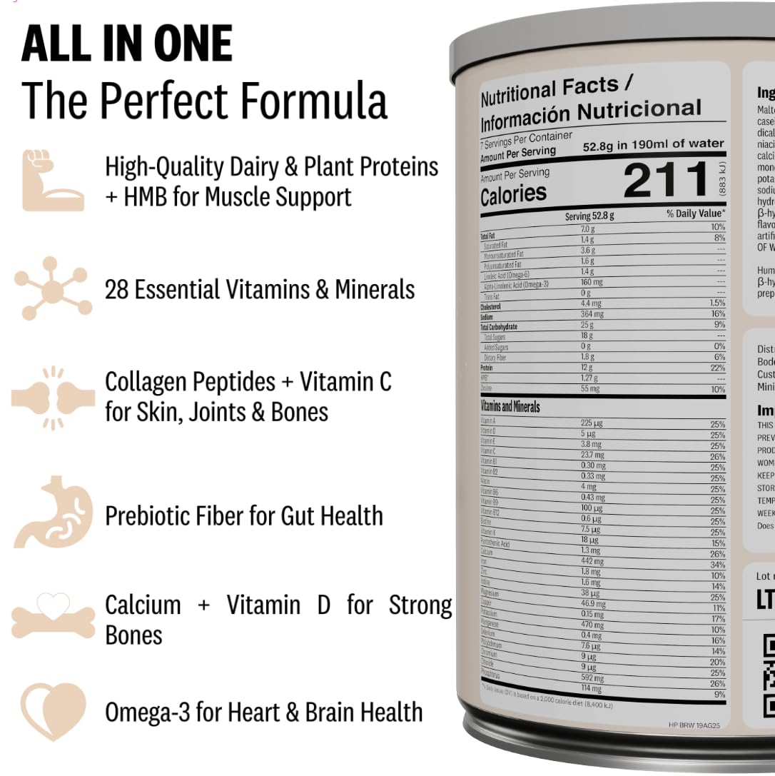 Human Platinum Beauty & Vitality Daily Wellness Nutrition Support – 28 Essential Nutrients – Collagen Peptides & Prebiotic Fiber – 12g Multi-Source Protein – Daily Wellness Supplement – No Added Sugar – Cookies and Cream, Powder, 13.1 oz