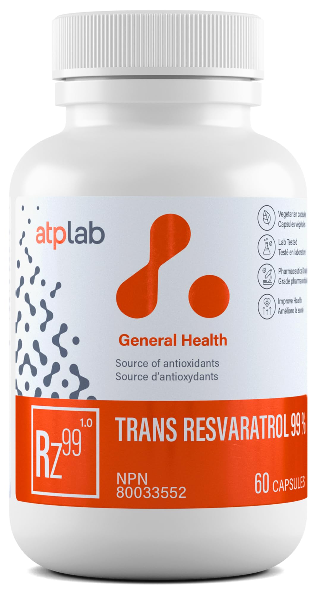 ATP LAB Trans Resveratrol 60 Capsules