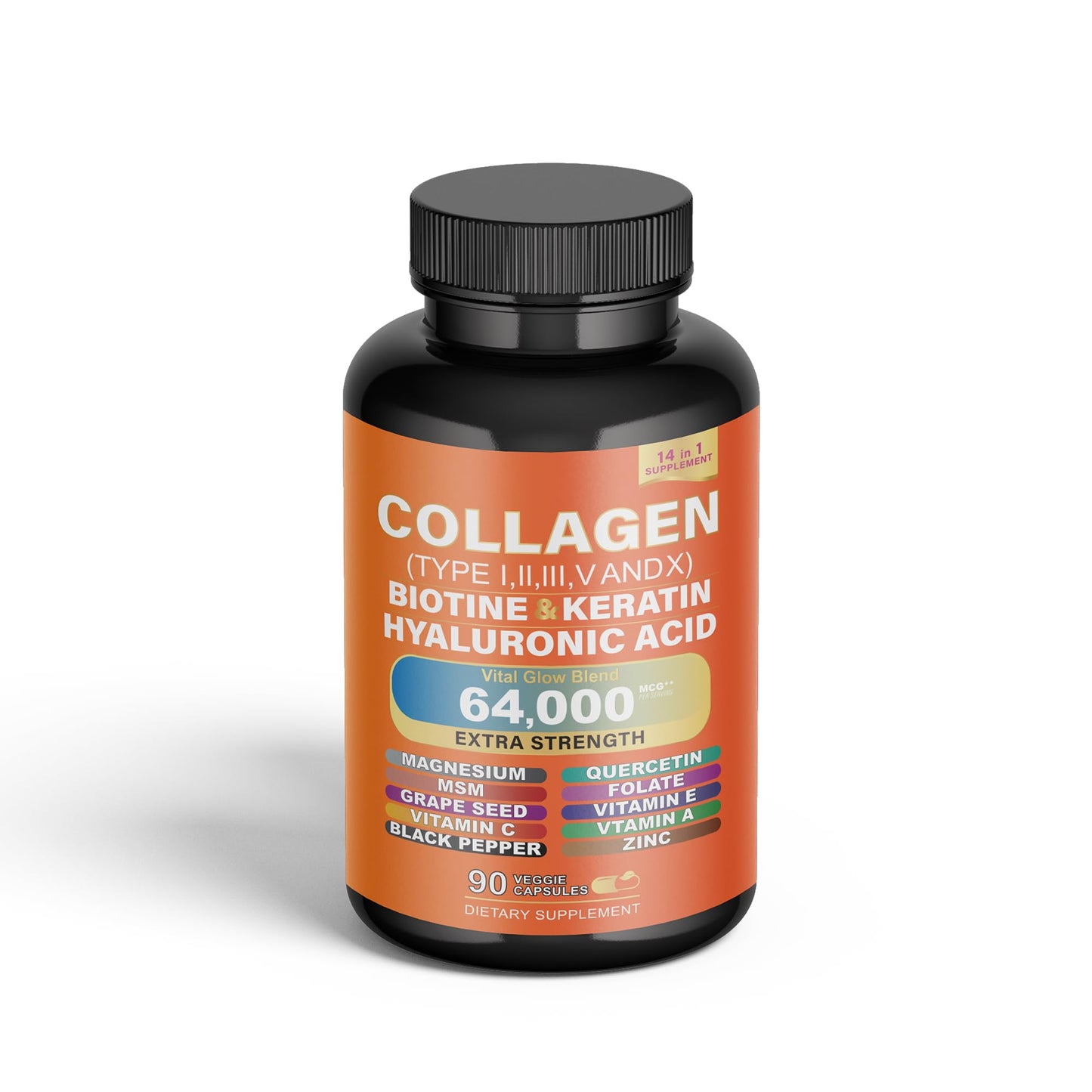 Willbin Multi Vital Collagen Peptides Capsules 60 Count
