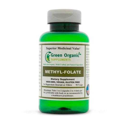 Green Organic Supplements Methyl-Folate, Folic Acid Capsule, 90 Count