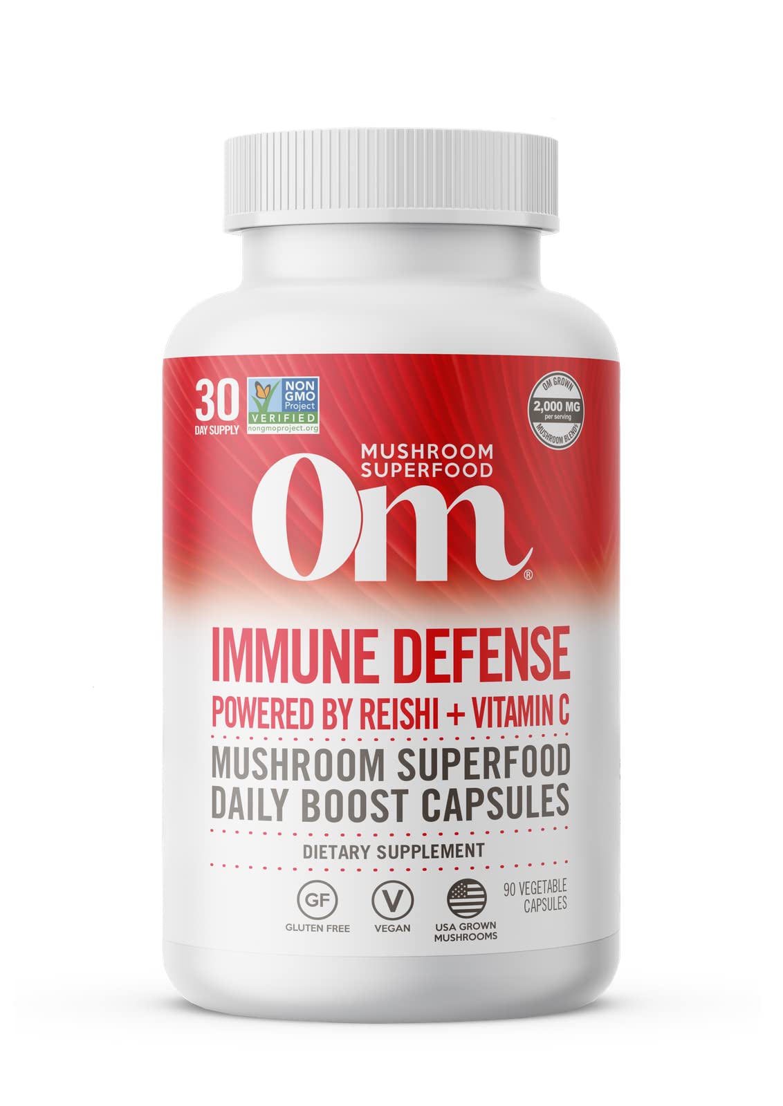 OM MUSHROOM SUPERFOOD Immune Defense Mushroom Capsules 90 Count