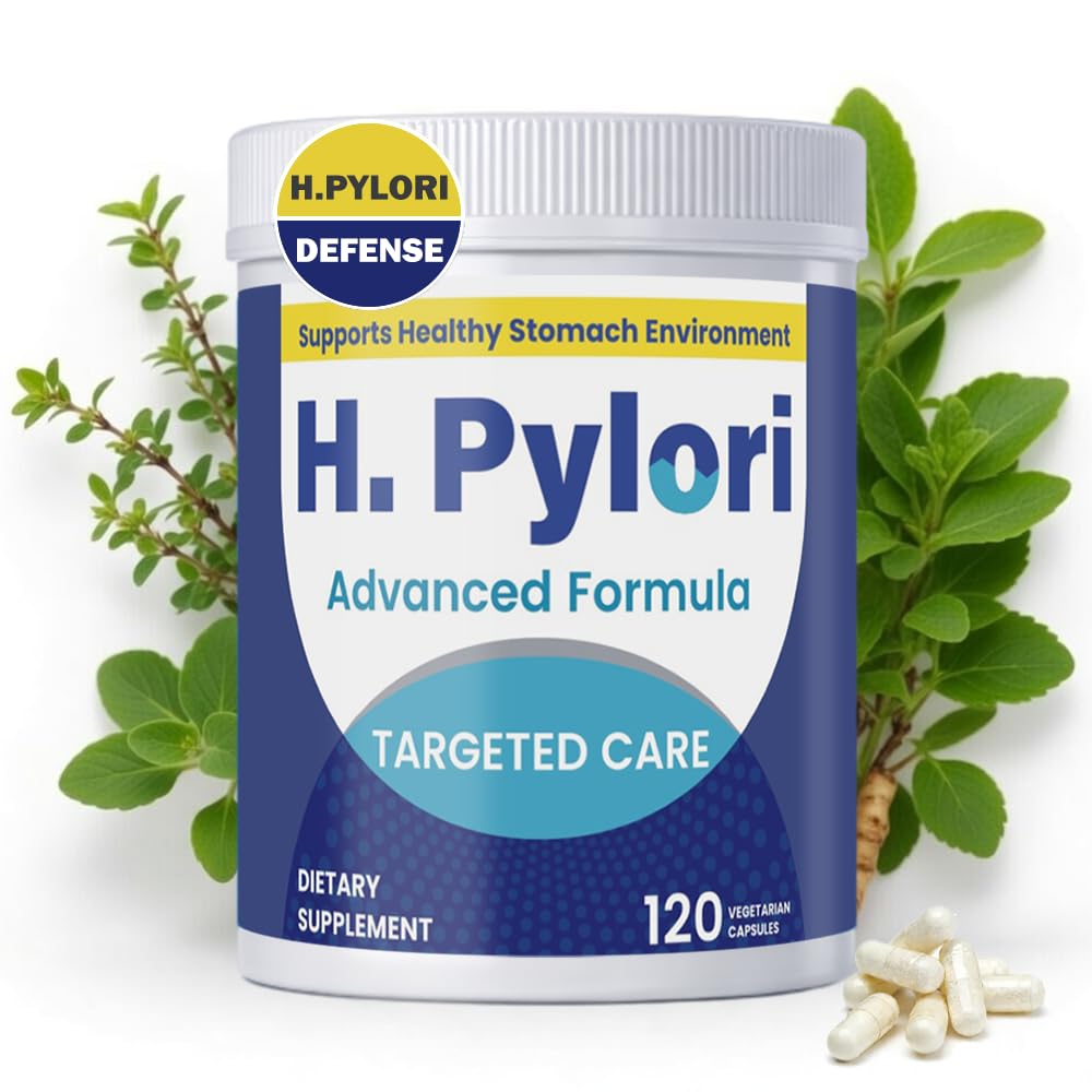 SELCAVENTRA H. Pylori Capsules with 100 Billion CFU, Mastic Gum, Berberine, Lactobacillus Reuteri, Zinc Carnosine & Green Tea, 120 Capsules