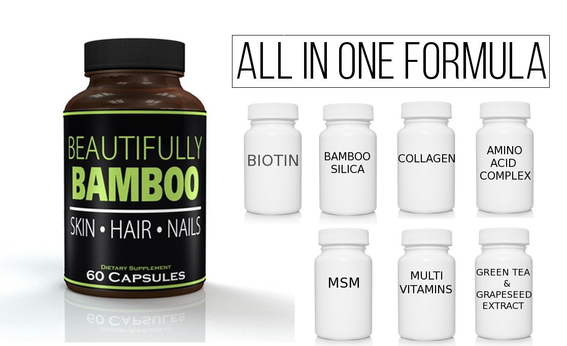 Beautifully Bamboo Ultra Vitamin for Skin, Hair, and Nail Growth Capsule, 60 Capsules