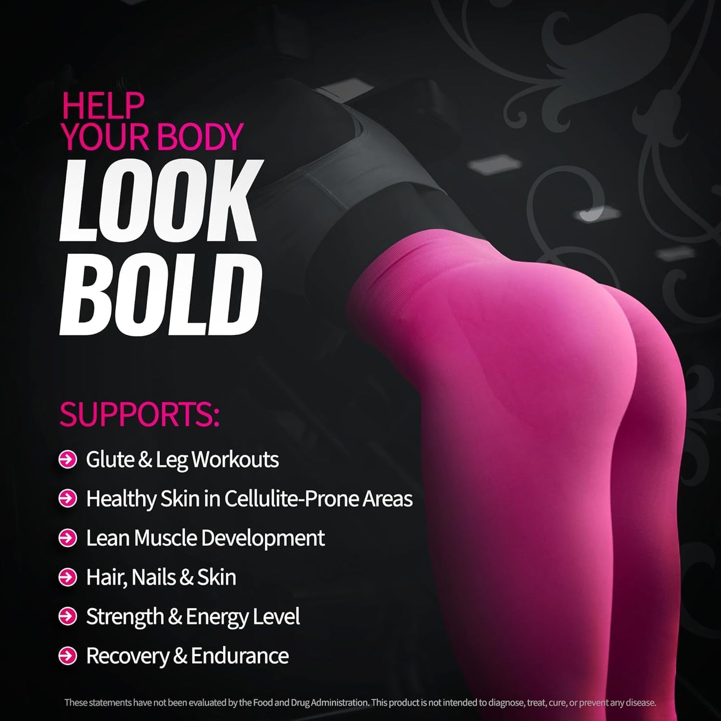 Bold Buns Creatine for Women – Supplement with Collagen & BCAA Powder, 12.7 Ounce
