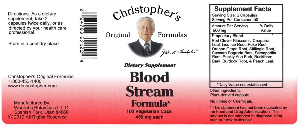 Dr. Christopher's Formulas Blood Stream Formula Capsule 1 Count