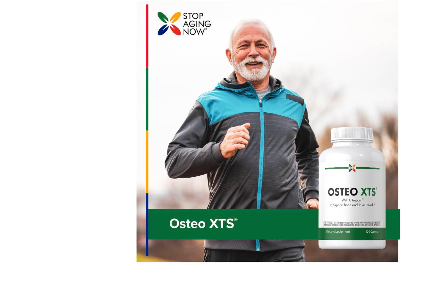 Stop Aging Now Osteo XTS Glucosamine Chondroitin MSM Plus Turmeric Supplement with Boron 120 Caplets