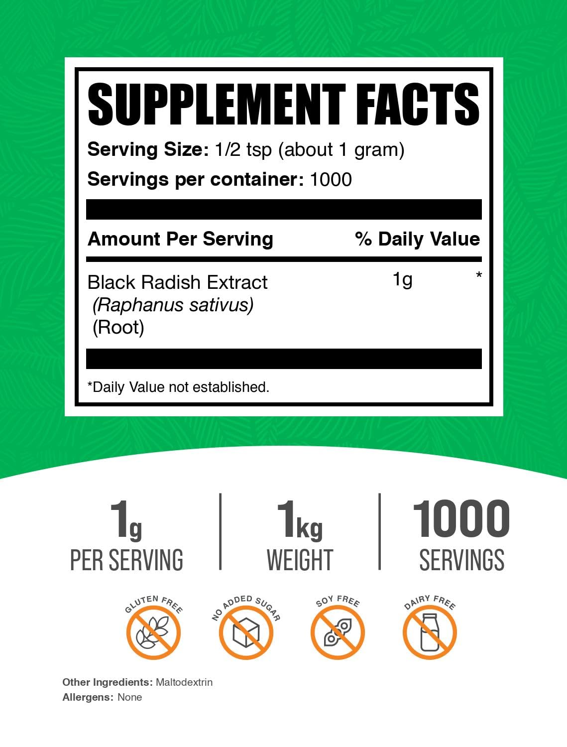 BulkSupplements Black Radish Extract Powder 35.27 Ounce
