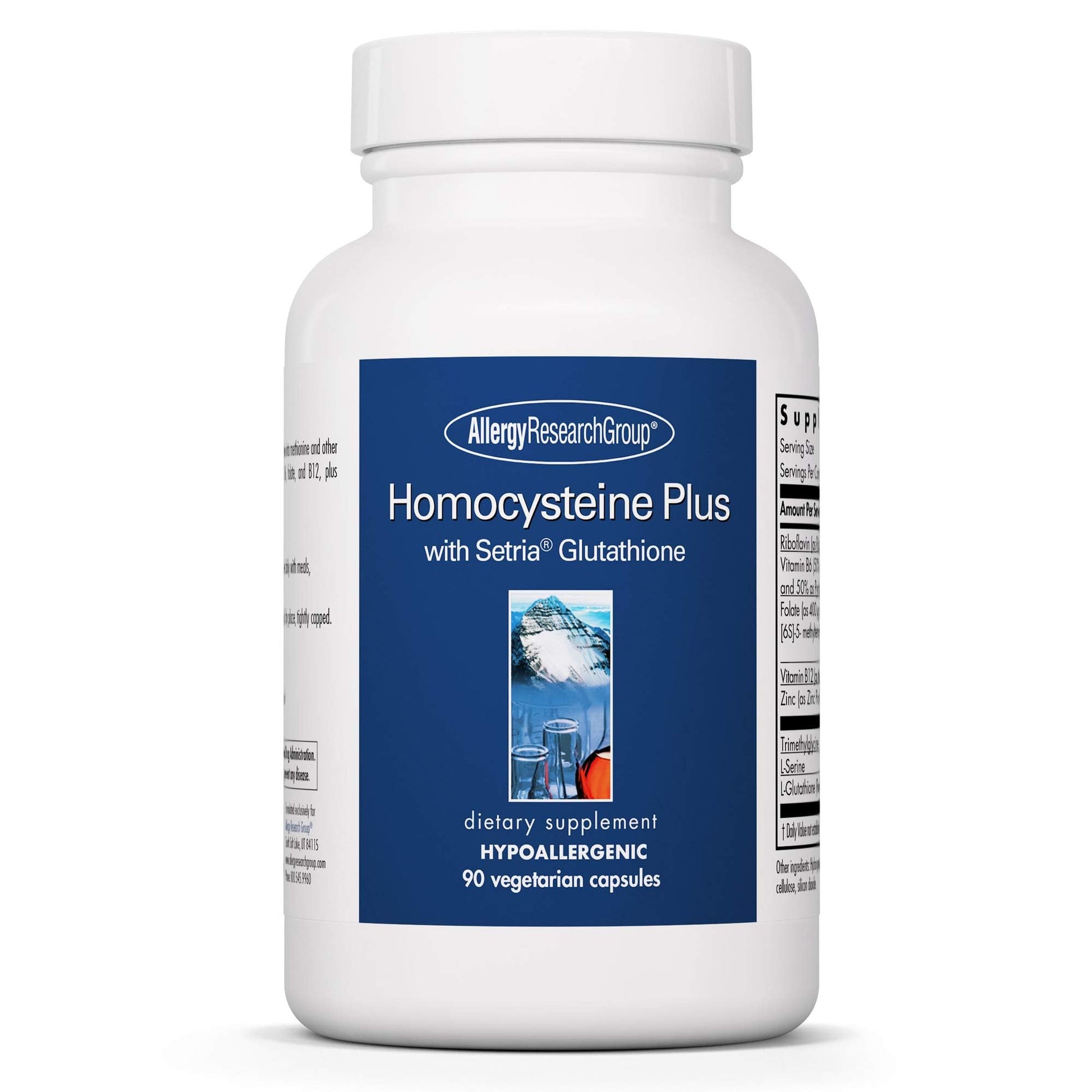 Allergy Research Group Homocysteine Plus Supplement Vegetarian Capsules 90 Count