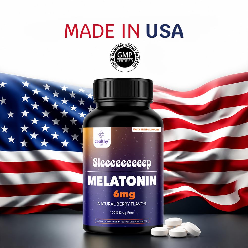 Z Zealthy Life Melatonin Fast Dissolve 6mg Tablets, 100 Count