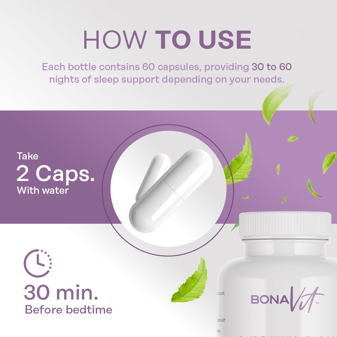 Bonavit Natural Anti-Stress Dietary Supplement Capsule 60 Count
