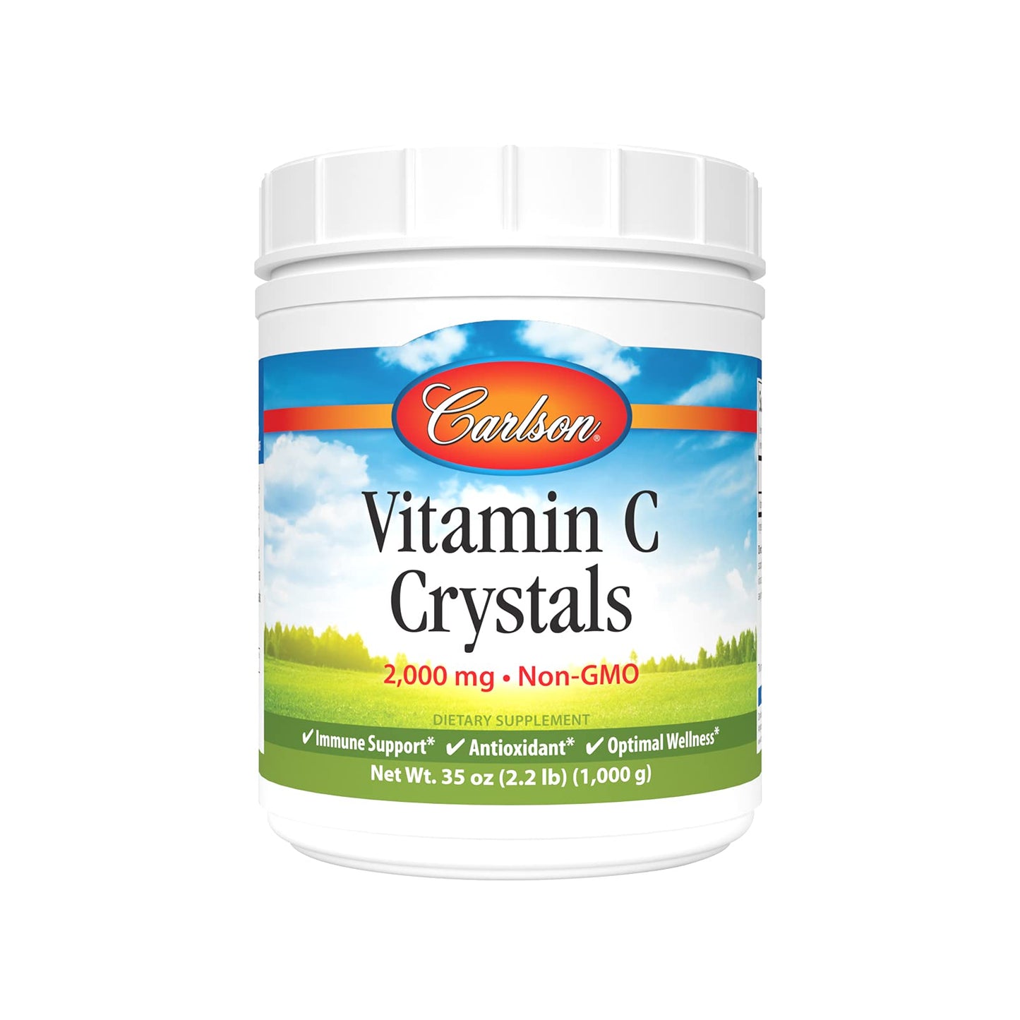 Carlson Vitamin C Crystals Powder 2,000 mg, 35 oz